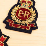 Bullion Crest Patch Red