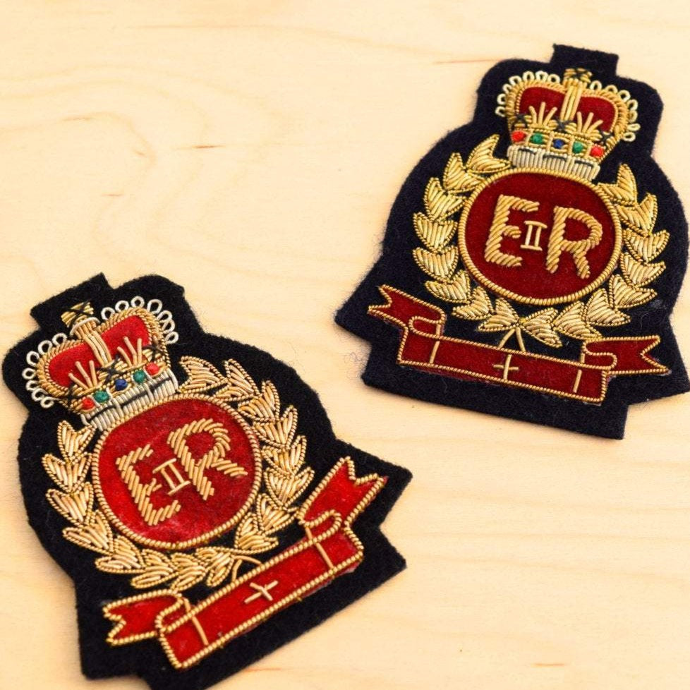 Bullion Crest Patch Red