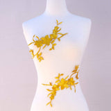 Embroidered Gold Flower Patches