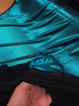 Stretch Pleather Jade Black Backing
