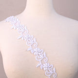 Bridal Beaded Lace Trim White 1.5"