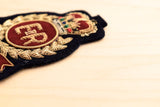 Bullion Crest Patch Red