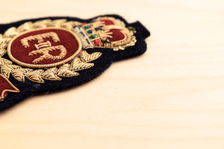Bullion Crest Patch Red