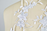 Embroidered Flower Patch White Iron-On