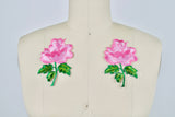 Flower Patch Baby Pink Embroidered Applique