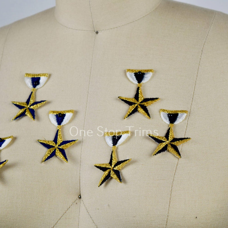 Star Patch Iron-On Embroidered