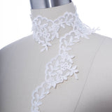 Bridal Lace Trim Polyester Leaf Motif 3"