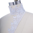 Bridal Lace Trim White Silver Sheer