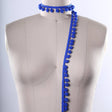 Pom Pom Trim Royal Blue Mini Fringe
