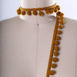 Pom Pom Trim Tawny Brown Mini