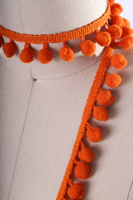 Pom Pom Trim Orange 1 Yard