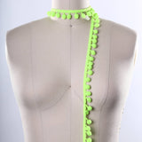 Pom Pom Trim Neon Green 7/8"