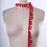 Pom Pom Trim Apple Red