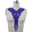 Beaded Fringe Applique Purple