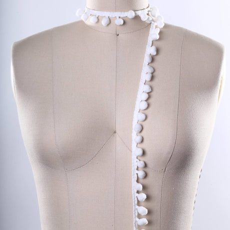 Pom Pom Trim White Snowball
