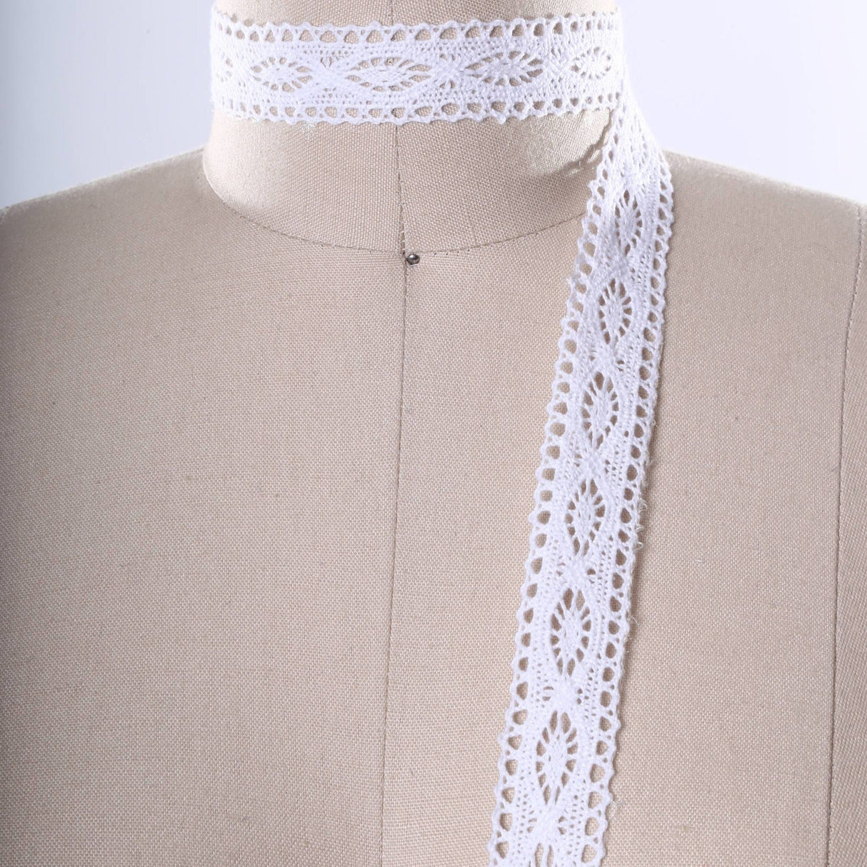 Crochet Cluny Lace Trim White 1 Inch