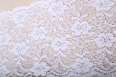 Stretch Lace Flower Motif Trim