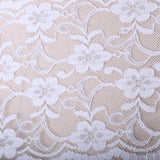 Stretch Lace Trim White Floral Scalloped