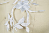 Embroidered Flower Patch White Iron-On