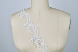 Beaded Bridal Lace Trim 2 Inch White Ivory
