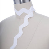 Ric Rac Trim Jumbo White Cotton 1"