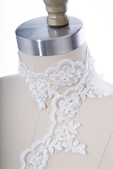 Beaded Arch Bridal Lace Trim 2.25"