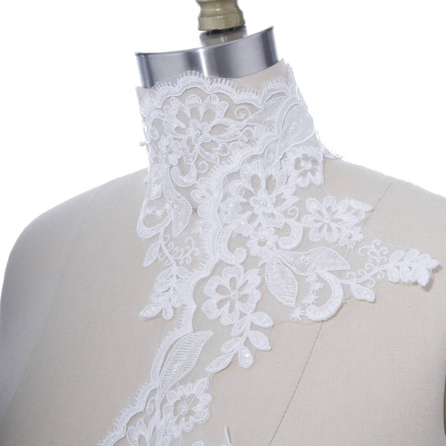 Bridal Lace Trim 6" Sequin Beaded