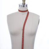 Gimp Trim Scarlet Red Antique Gold 5/8"
