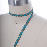 Gimp Trim Aqua Blue Gold 3/8 Inch