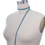 Gimp Trim Aqua Blue Gold 3/8 Inch