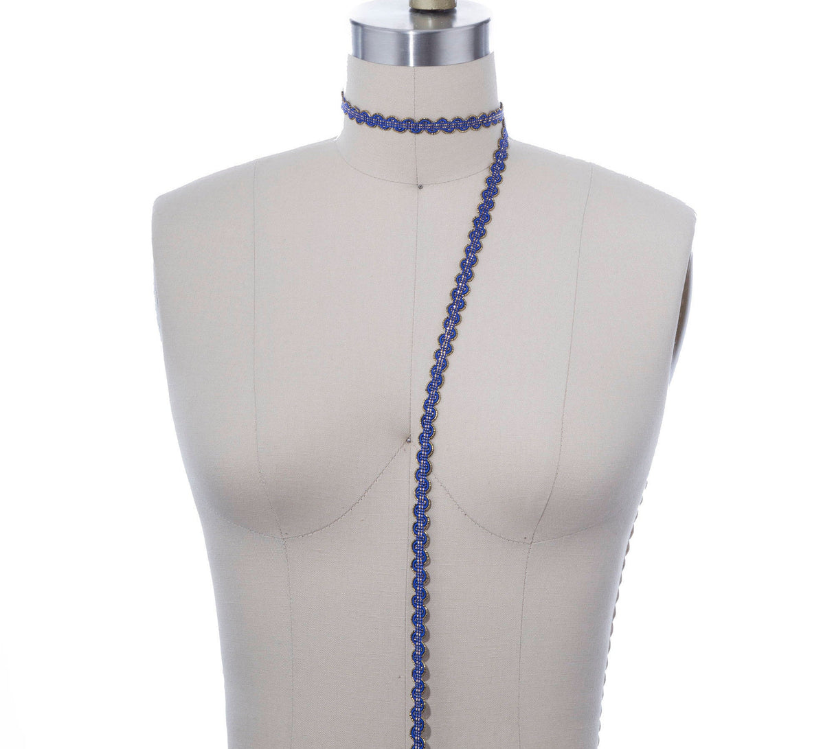 Gimp Trim Royal Blue Gold 3/8 Inch