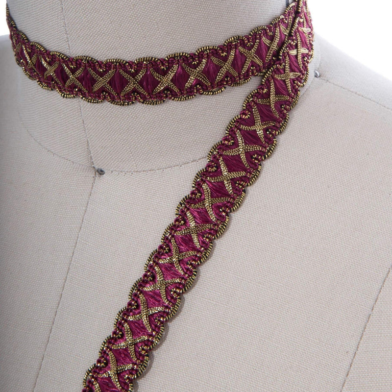 Gimp Trim Burgundy 5/8 Inch