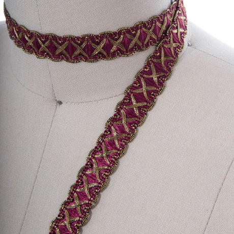 Gimp Trim Burgundy 5/8 Inch