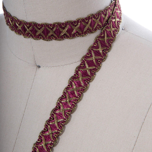 Gimp Trim Burgundy 5/8 Inch