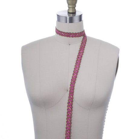 Gimp Trim Hot Pink Gold 5/8 Inch