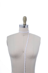 Pearl Chiffon Bridal Trim White Black 2 Yards