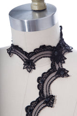 Beaded Lace Trim Black 1 Inch