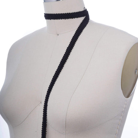 Gimp Braid Trim Black 5/8"