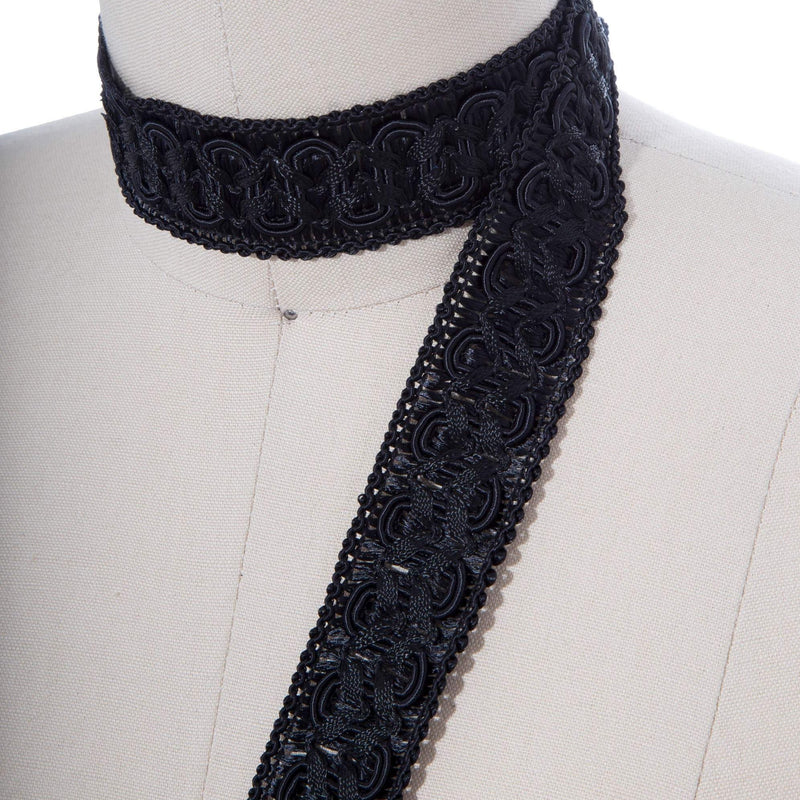 Gimp Trim Black Braided 1.5 Inch