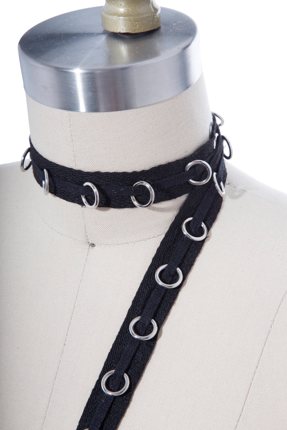Grommet Trim Cotton Tape Silver Rings