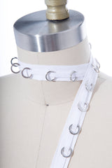 Eyelet Tape Trim Cotton Silver Rings