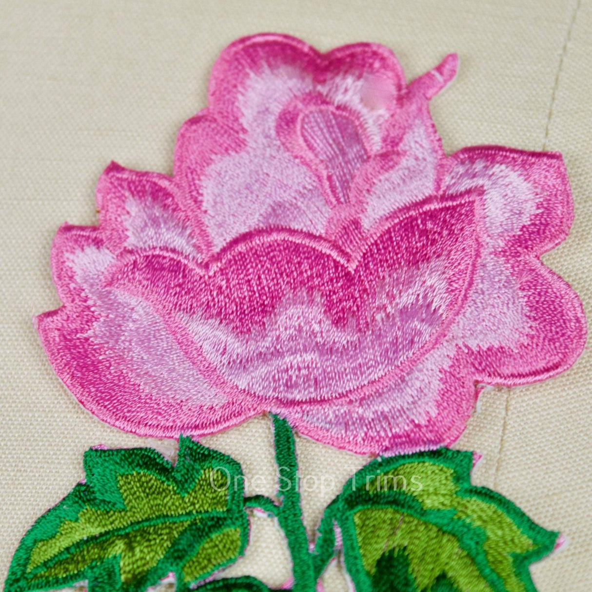 Flower Patch Baby Pink Embroidered Applique