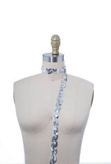 Sequin Trim Silver 1 Inch