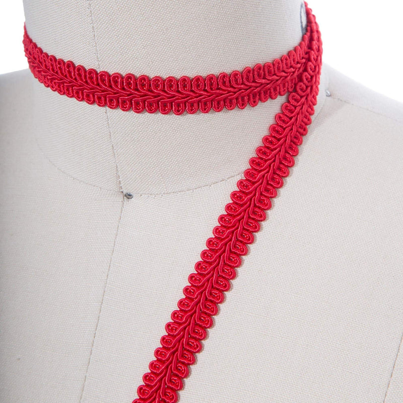 Gimp Trim Ruby Red 5/8 Inch Braided