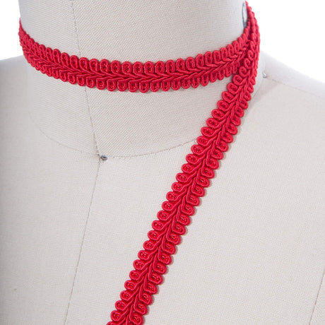 Gimp Trim Ruby Red 5/8 Inch Braided