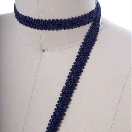 Gimp Trim Navy Blue 5/8 Inch Braided
