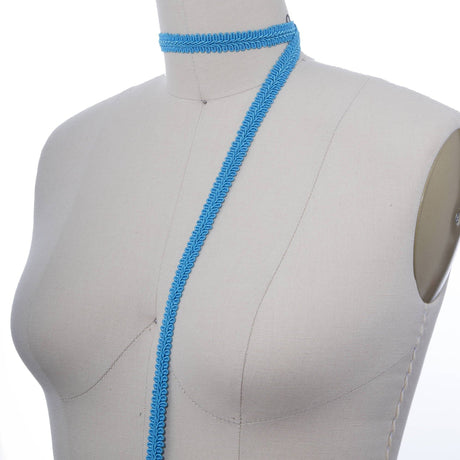 Gimp Trim Sky Blue Braided 5/8"