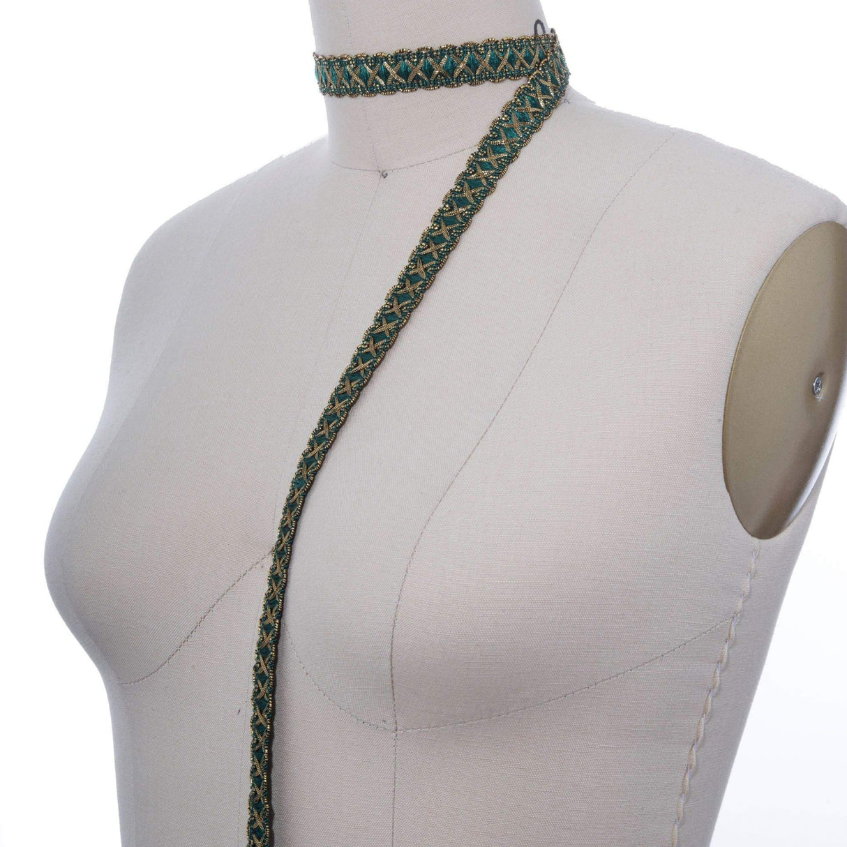 Gimp Braid Trim Green Gold 5/8 Inch