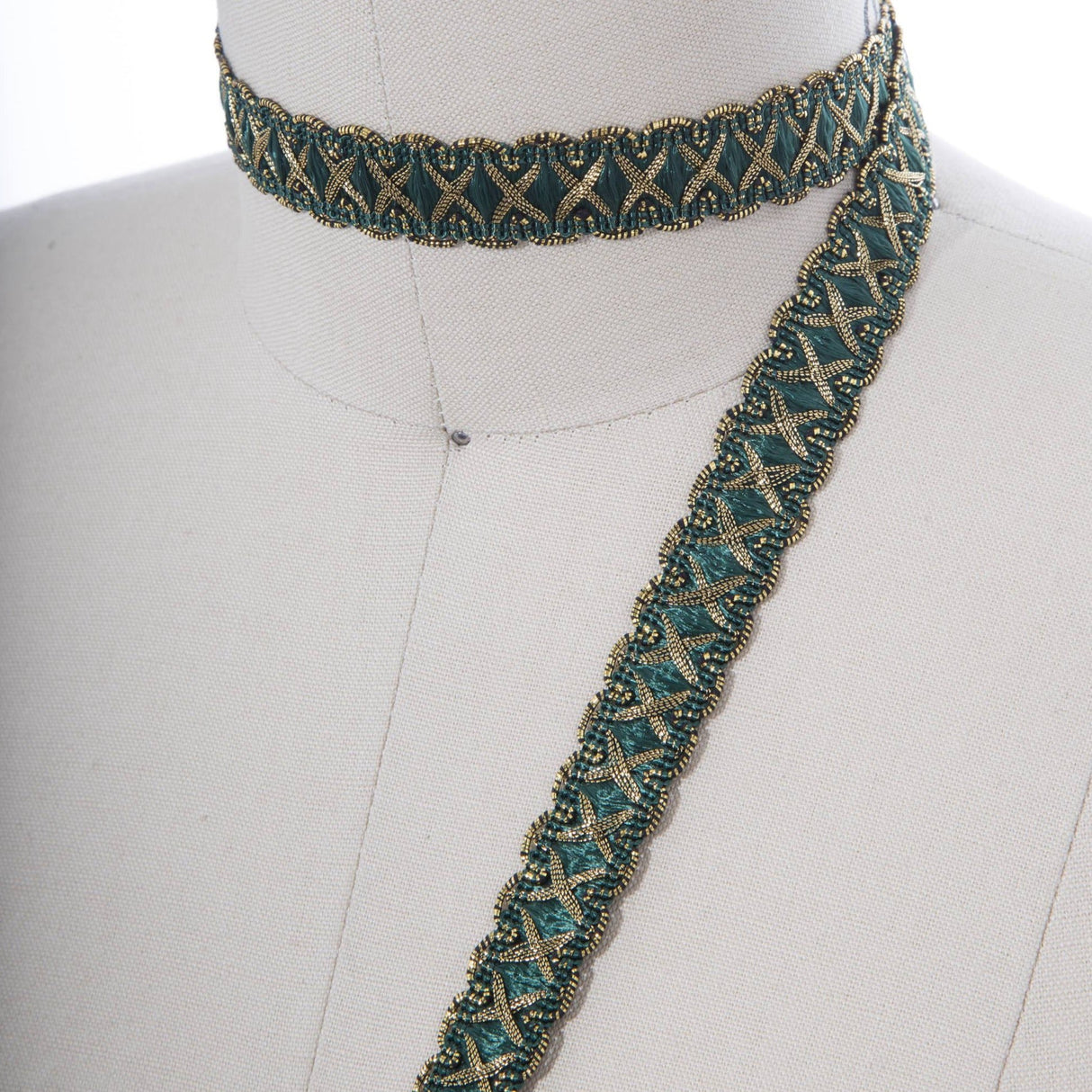 Gimp Braid Trim Green Gold 5/8 Inch