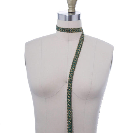 Gimp Braid Trim Green Gold 5/8 Inch